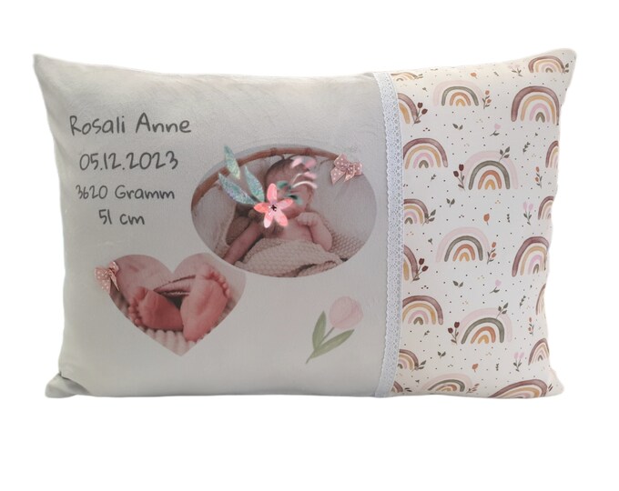 Name pillow birth pillow from Atelier MiaMia
