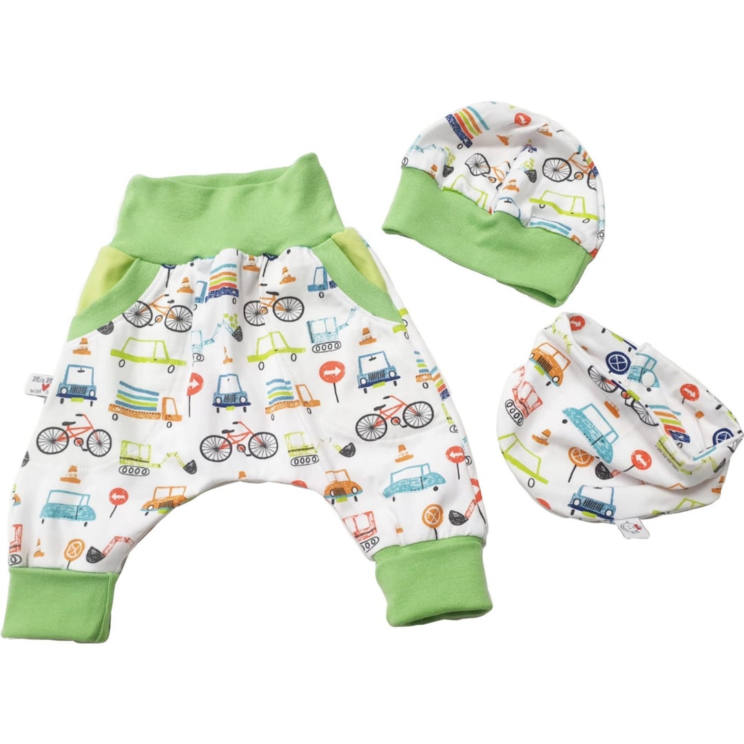 Atelier MiaMia Pumphose Set Für Baby & Kind Gr. 56 – Limitierte Mitwachshose Im Biker-Look, Handgefertigt