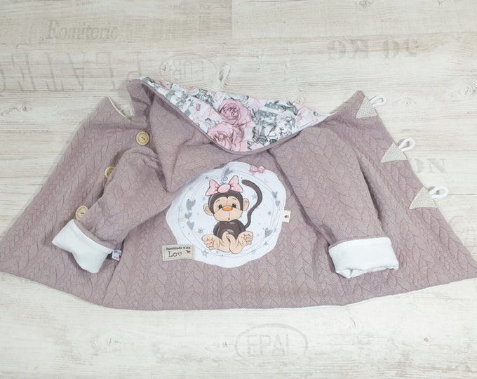 Cable knit jacket monkey by Atelier MiaMia