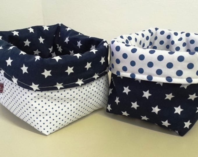 Utensilo, fabric basket, choice of fabric from Atelier MiaMia