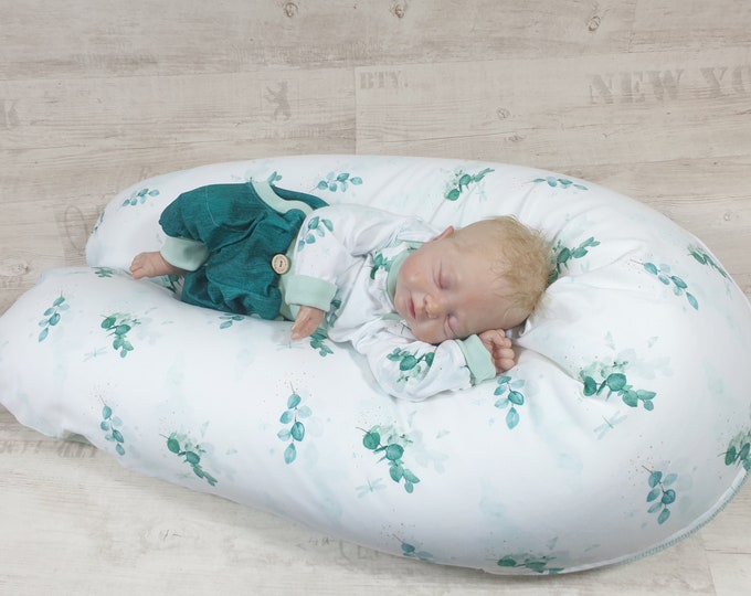 Nursing pillow, cuddly pillow or just a light eucalyptus cover from Atelier MiaMia