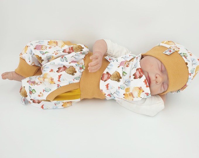 Pump pants individually or in a set baby child designer forest animals winter by Atelier MiaMia