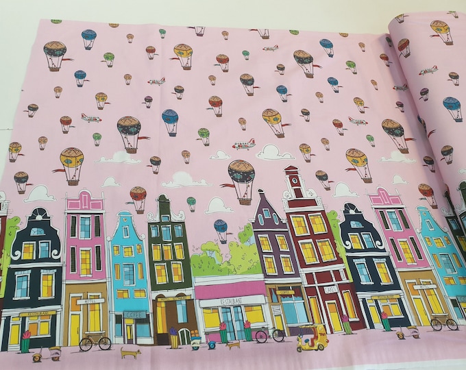 Cotton jersey houses balloons by Atelier MiaMia