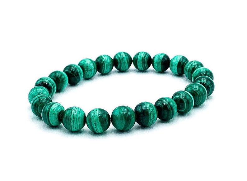 Beaded Bracelets Bracelets for Women Healing Bracelet 8mm Genuine Malachite Bracelet Crystal Bracelet Healing Crystals and Stones