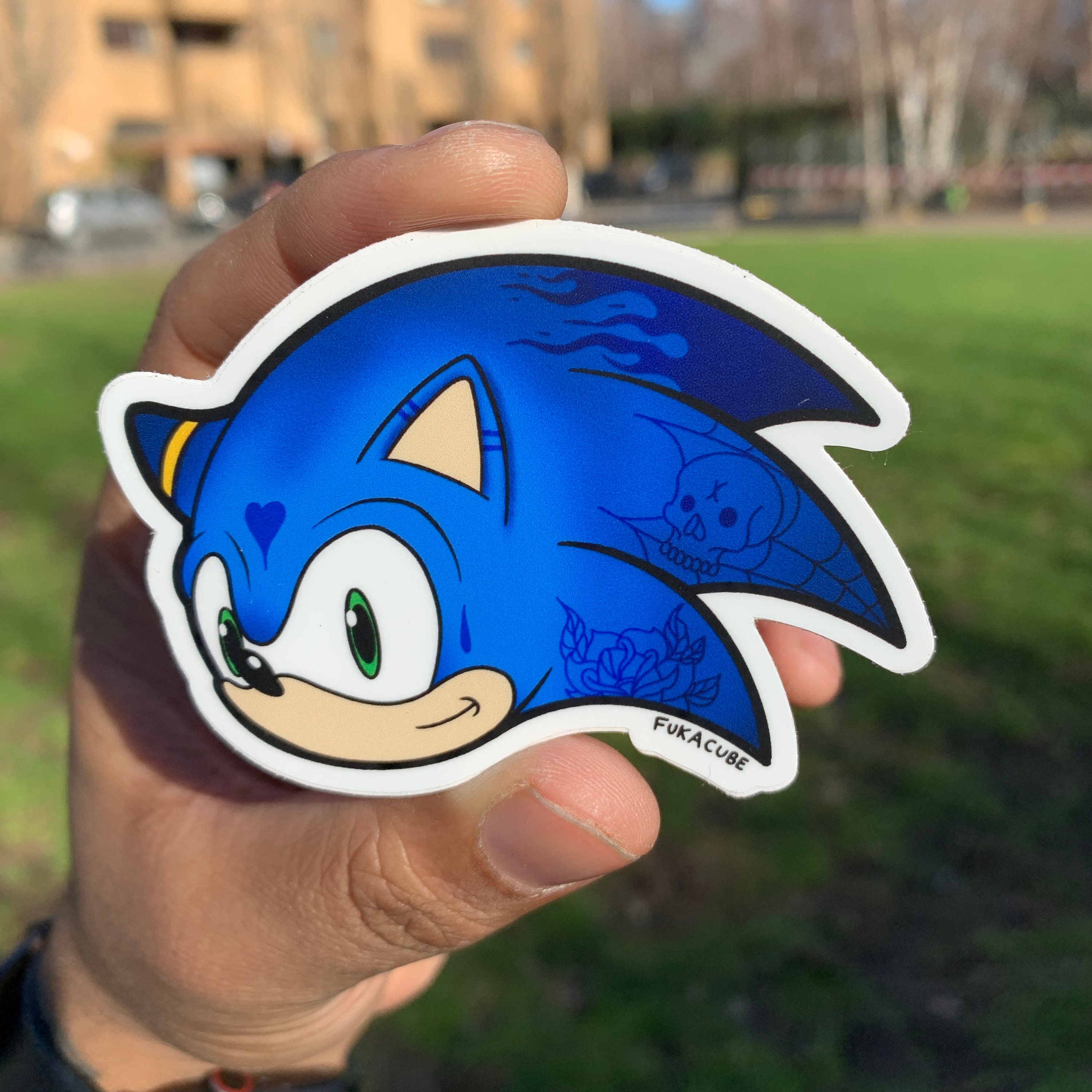 Sonic the Hedgehog Knuckles Stickers W Tattoos Amid Nike Red  Etsy
