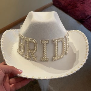 Bride cowboy hat