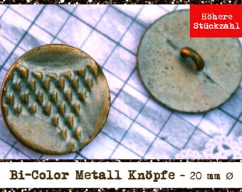 Grungy Bi color metal buttons