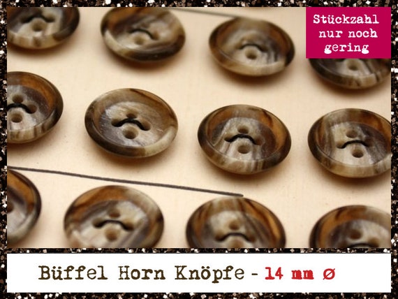 Real Buffalo Horn Buttons Of The Years Etsy