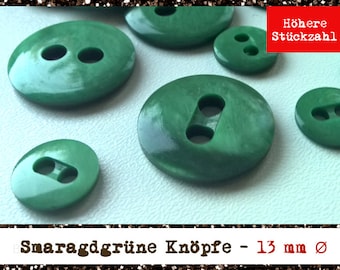 Emerald green buttons