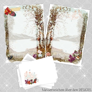 Briefpapier Set, Herbst LIEBE