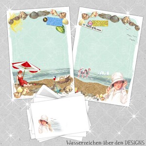 Sonne, Sommer, Meer, Briefpapier Set
