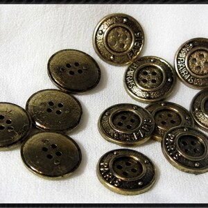 Grungy gold French buttons image 3