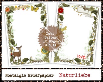 Nature love stationery set