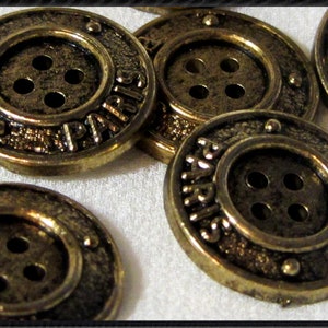 Grungy gold French buttons image 2