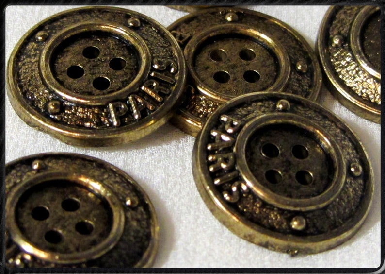 Grungy gold French buttons image 2