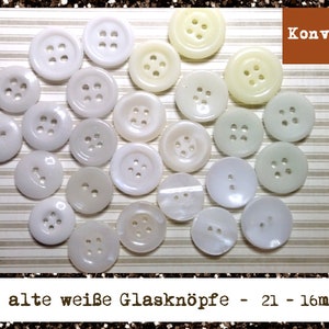 Convolute White Vintage Glass buttons image 1