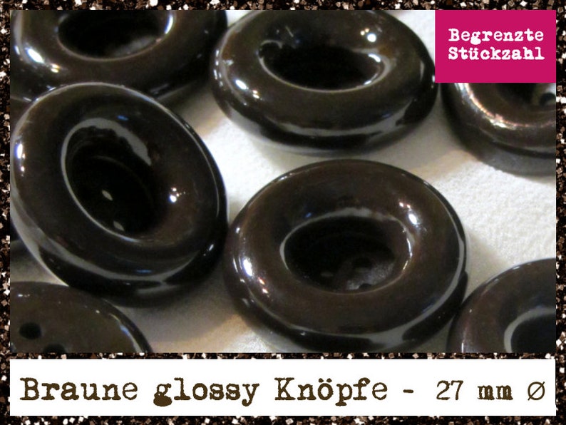 Brown high-Gloss melamine knobs image 1