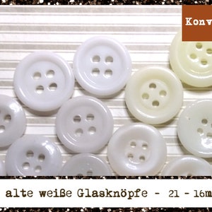 Convolute White Vintage Glass buttons image 2