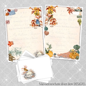 Herbstzeit, Briefpapier Set, Kürbis, Orange