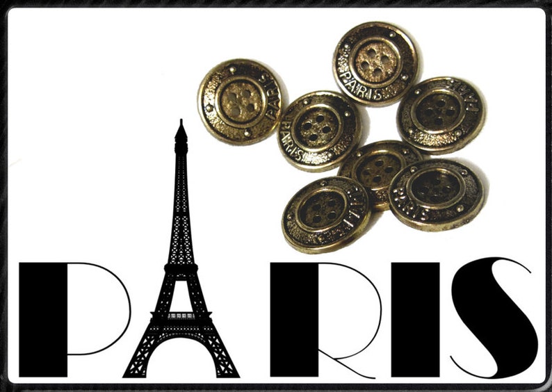 Grungy gold French buttons image 4