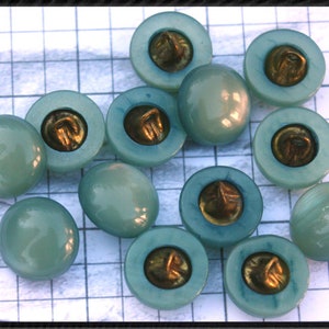 Jade-colored 50s hemisphere buttons image 3