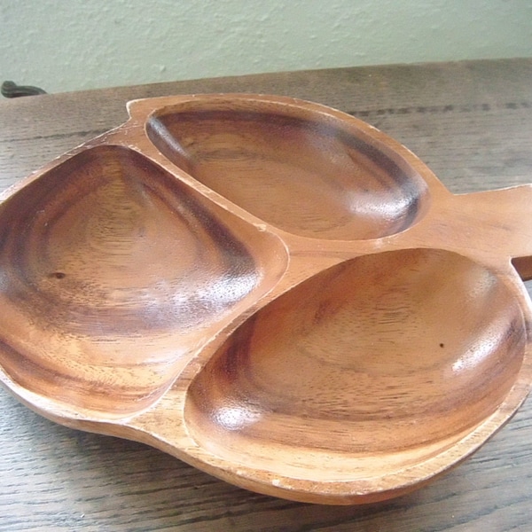 Anbietschale danish Design Vintage Wooden Bowl 60s, Mid Century Decoration Bowl * Live Vintage with pimp-factory.de
