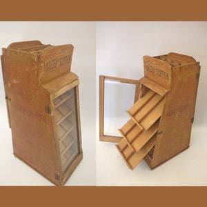 Plank gemaakt van hout Maggi verkoop vitrine antiekhandelaar * Tante Emma * Live vintage met pimp-factory.de