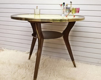 Cocktailtisch traumhafter runder Vintage Beistelltisch 50er Jahre *Round Table* Lebe Vintage mit pimp-factory.de