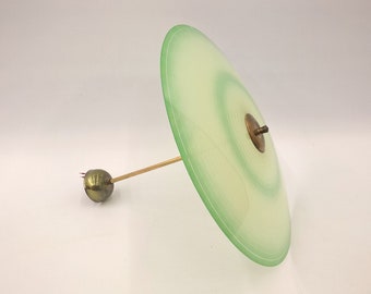 Deckenlampe Art Deco Ufo Glasschale Pastell Grün *Green Circle* Lebe Vintage mit pimp-factory.de