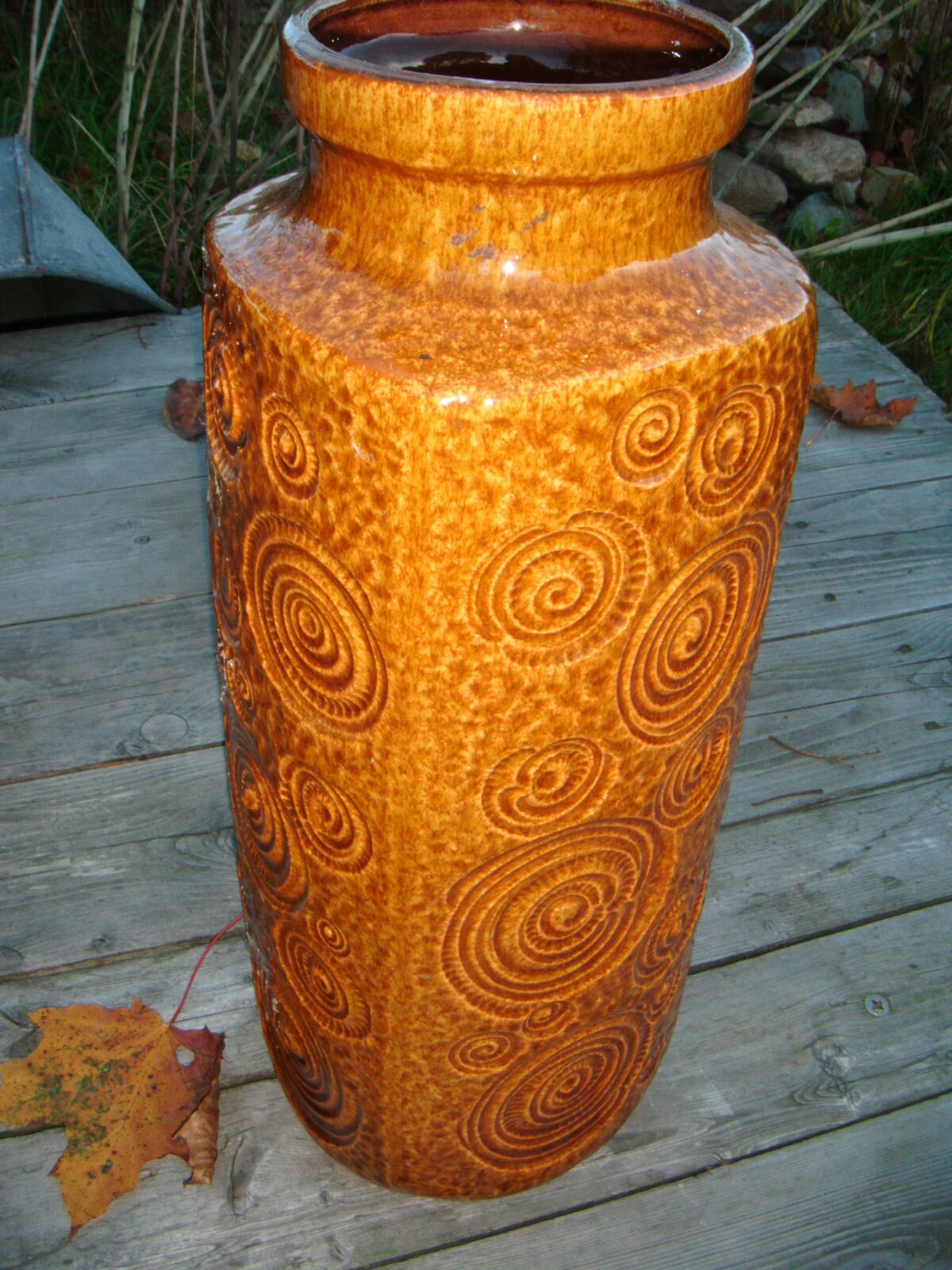 Ceramic vase Scheurich 282 40 vase vintage floor vase 60ties *swirl circels* Live vintage with pimp-factory.de