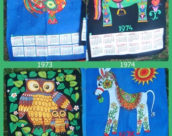 Tea towels Calendar of the 70s and 80s *as years go by* Live vintage with pimp-factory.de