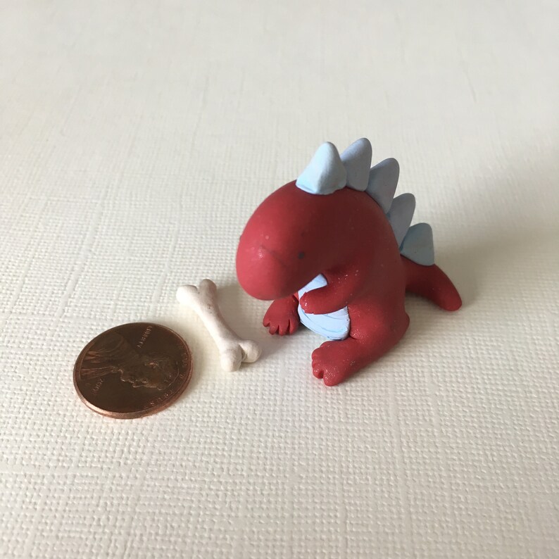 Cute Miniature Dinosaur Figurine Tiny T Rex Sculpture Etsy