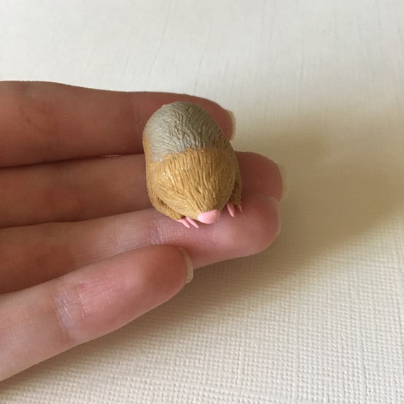 Miniature Golden Mole Figurine Handmade Golden Mole Mini Etsy