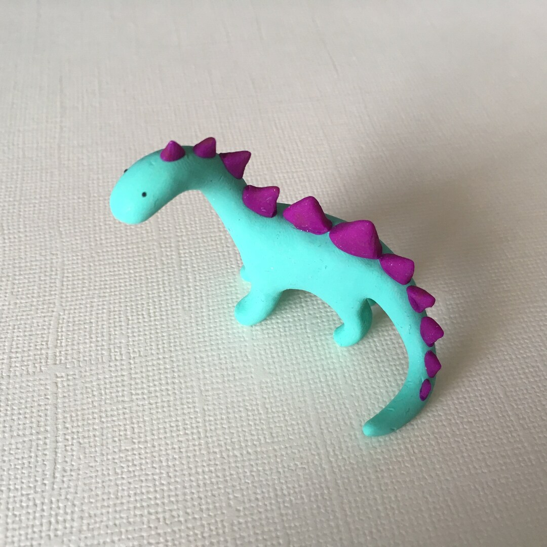 Cute Miniature Dinosaur Figurine, Mini Dinosaur Sculpture, Handmade