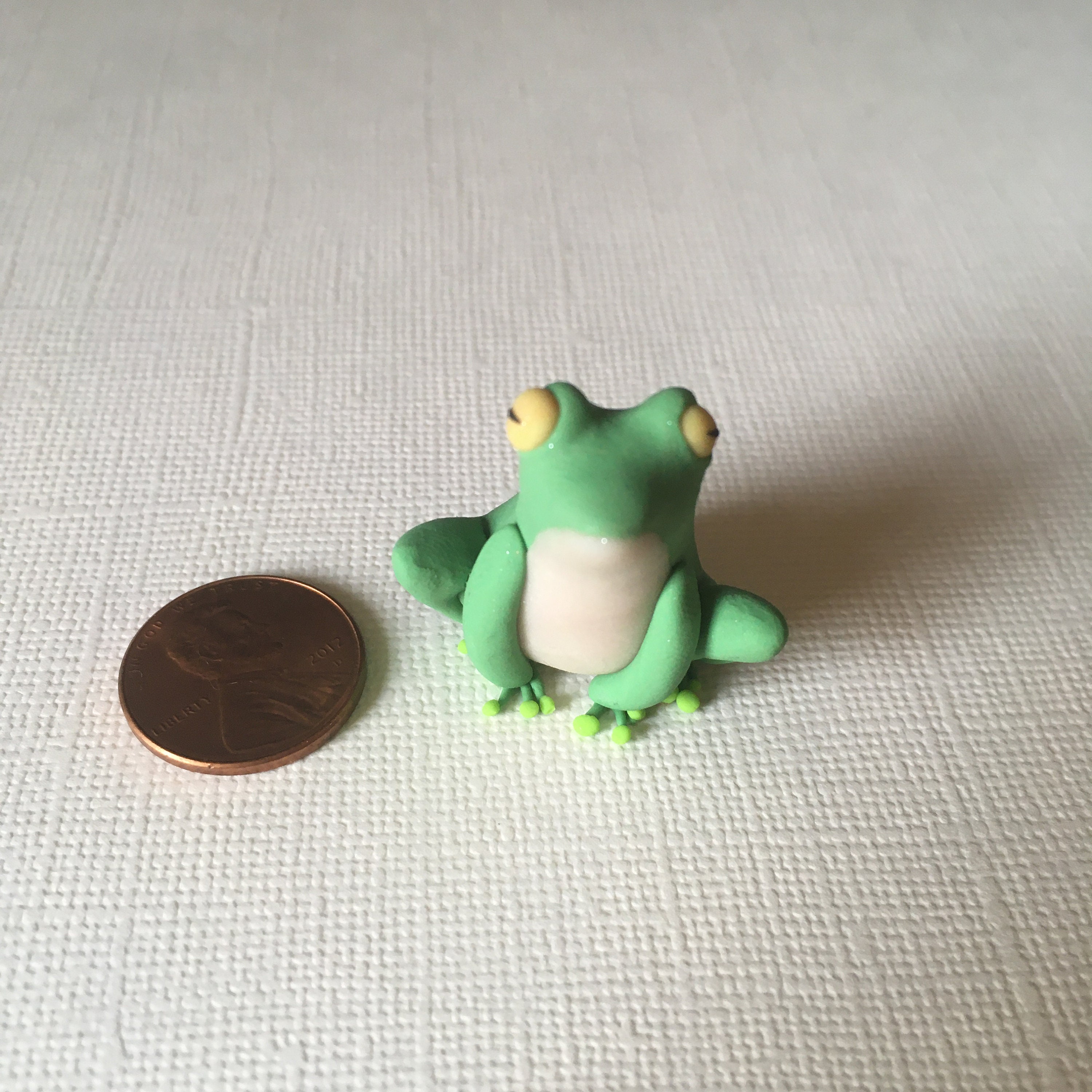 Mini Frog Sculpture Cute Little Frog Figurine Handmade Frog Etsy