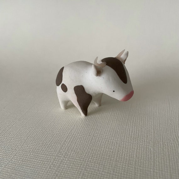 Cute Little Cow Figurine Miniature Cow Tiny Cow Sculpture - Etsy