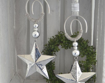Fensterbild WINTER STERN Fensterdekoration Fensterbilder DREI STERNE Baumschmuck