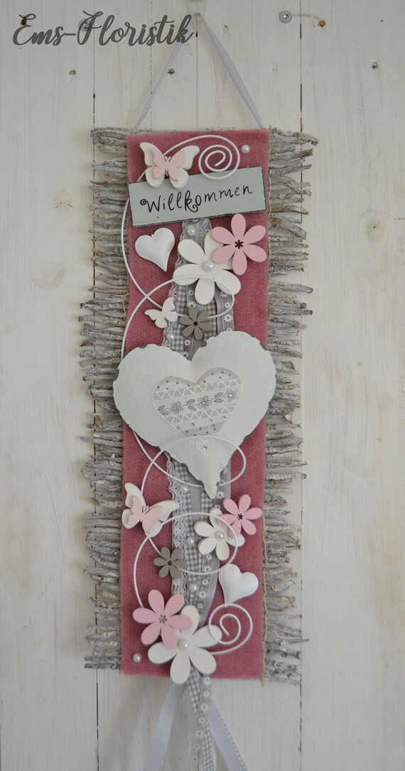 Türkranz Stern Shabby rosa silber 40 cm Deko Weihnachten Advent Gesteck Wanddeko