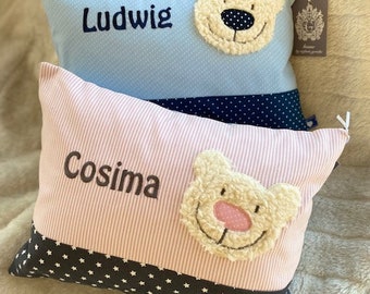 Name pillow "Bear" - desired name, date of birth