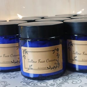Tallow Face Cream: Natural Anti-Aging Moisturizer for Dry, Sensitive Skin, winter lotion, hand cream, body cream, healing face lotion