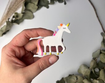 Unicorn colorful/gold - wax decoration No.79