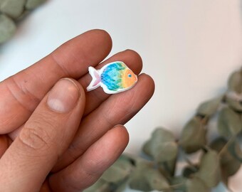 Wax decoration No.52 | Fish small rainbow set of 2 | Make your own candle