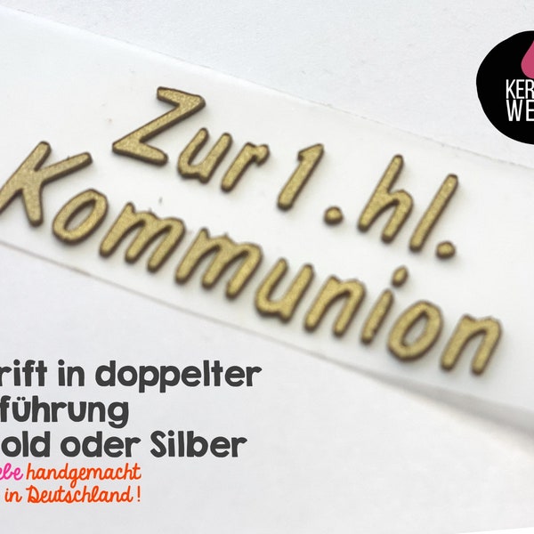 Wachsbuchstaben | Schrift | Zur 1. hl. Kommunion | 12 mm hoch |