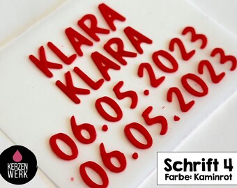 Wachsbuchstaben No.4 | Druckschrift | Schrift Wachs | Wachsschrift