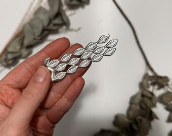 Leaves silver - wax decoration No.111