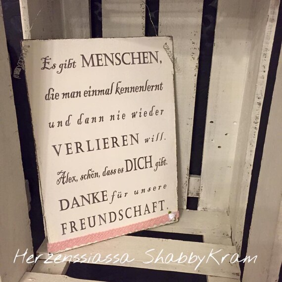 Shabby Schild Freundschaft Schon Das Es Dich Gibt