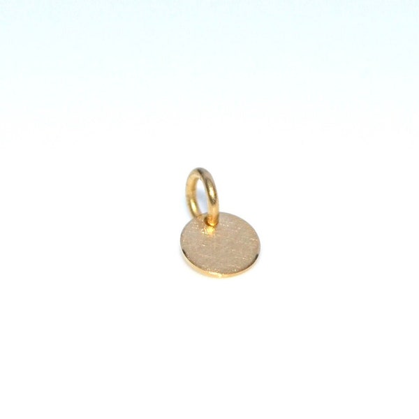 6mm Plättchen Anhänger 750er Gelbgold