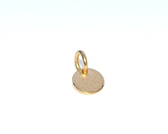 6mm Plättchen Anhänger 750er Gelbgold