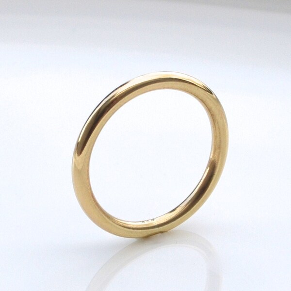 2mm Ring aus 333er Gelbgold, matt oder poliert