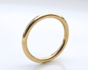 2mm Ring aus 333er Gelbgold, matt oder poliert